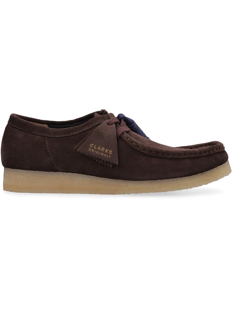 클락스 FW22 Wallabee suede lace-up shoes 26156606_DarkBrownSuede