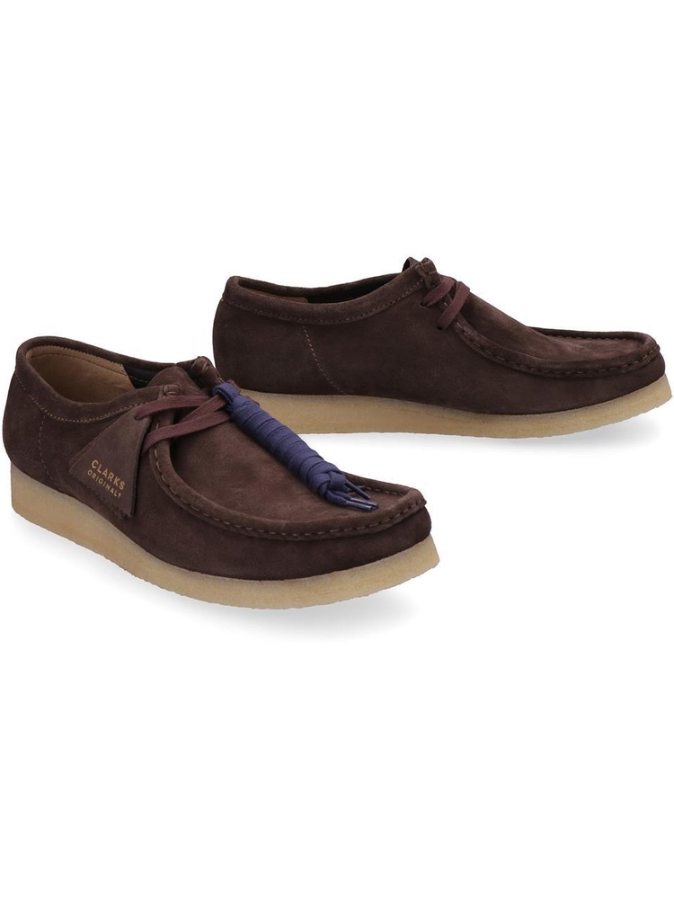 클락스 FW22 Wallabee suede lace-up shoes 26156606_DarkBrownSuede