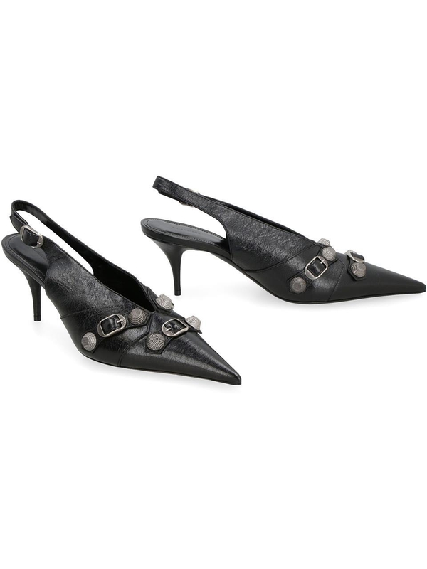 발렌시아가 FW23 Cagole leather slingback pumps 714251WAD4E_1081