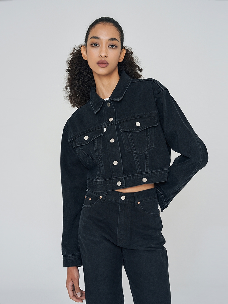 USA TRUCKER JACKET BLACK