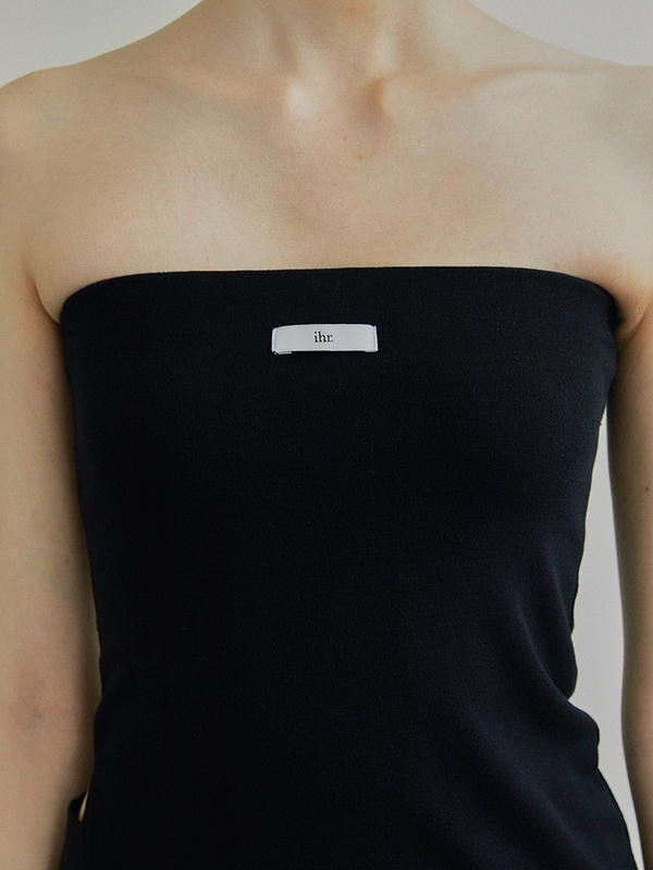 SIDE SLIT TUBE TOP / BLACK