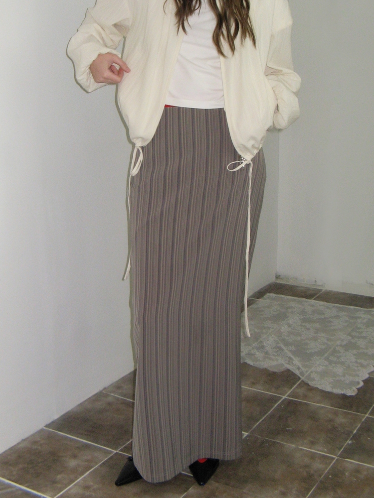 Maxi Skirt Stripe Beige