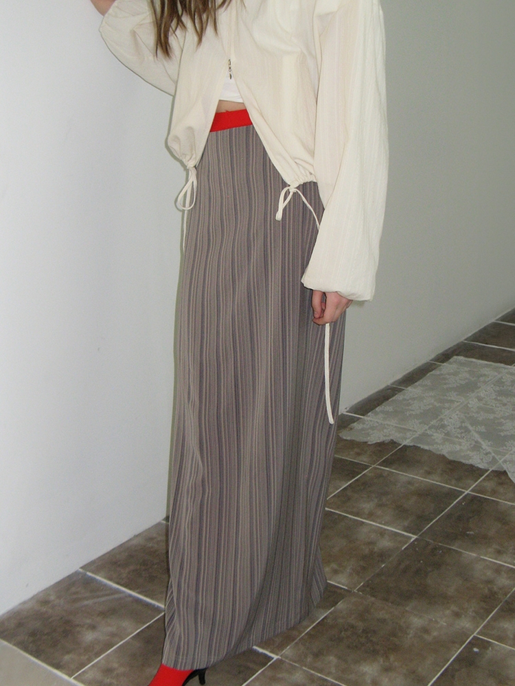 Maxi Skirt Stripe Beige