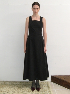 Square Neck Maxi Dress Black