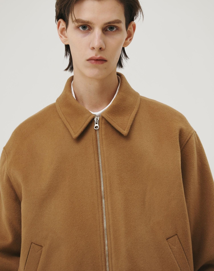 WOOL BLOUSON CAMEL