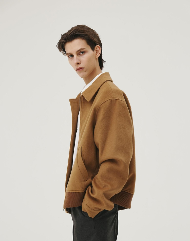 WOOL BLOUSON CAMEL