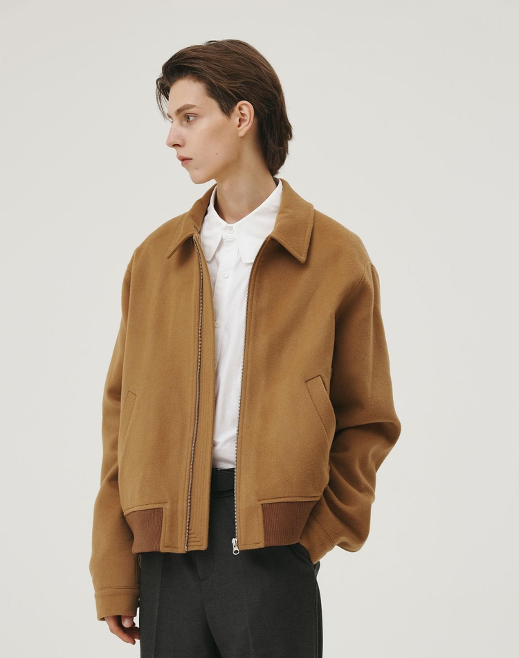 WOOL BLOUSON CAMEL