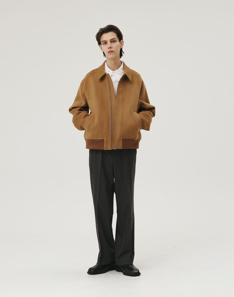 WOOL BLOUSON CAMEL