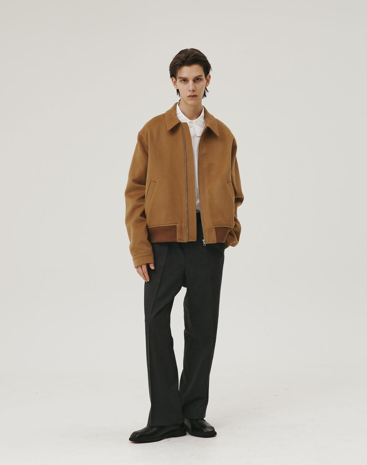 WOOL BLOUSON CAMEL