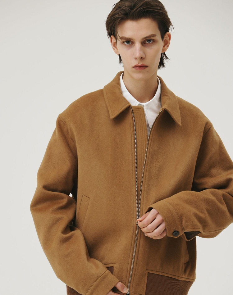 WOOL BLOUSON CAMEL