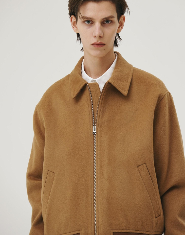 WOOL BLOUSON CAMEL