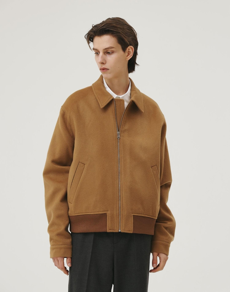 WOOL BLOUSON CAMEL