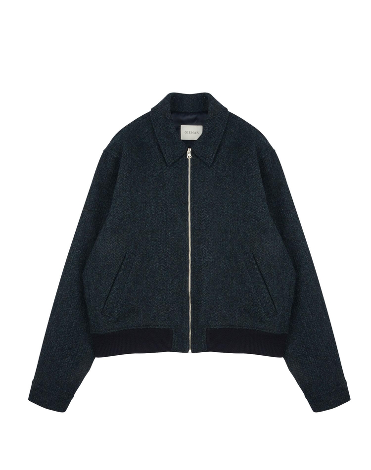 WOOL BLOUSON BLUE