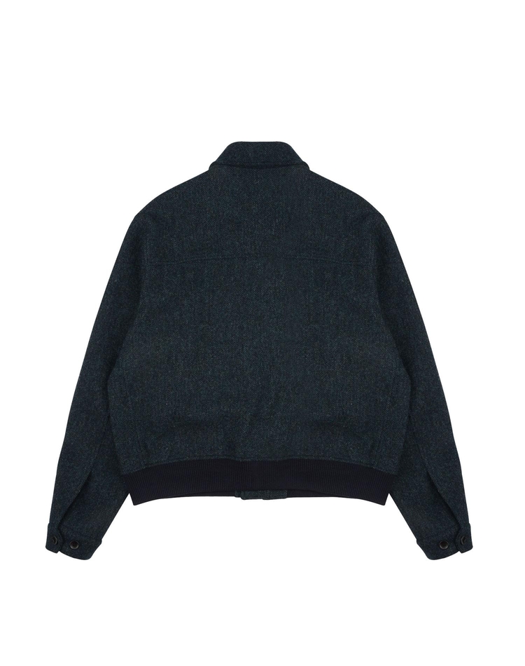 WOOL BLOUSON BLUE