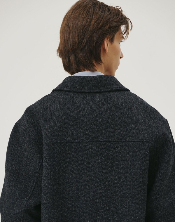 WOOL BLOUSON BLUE