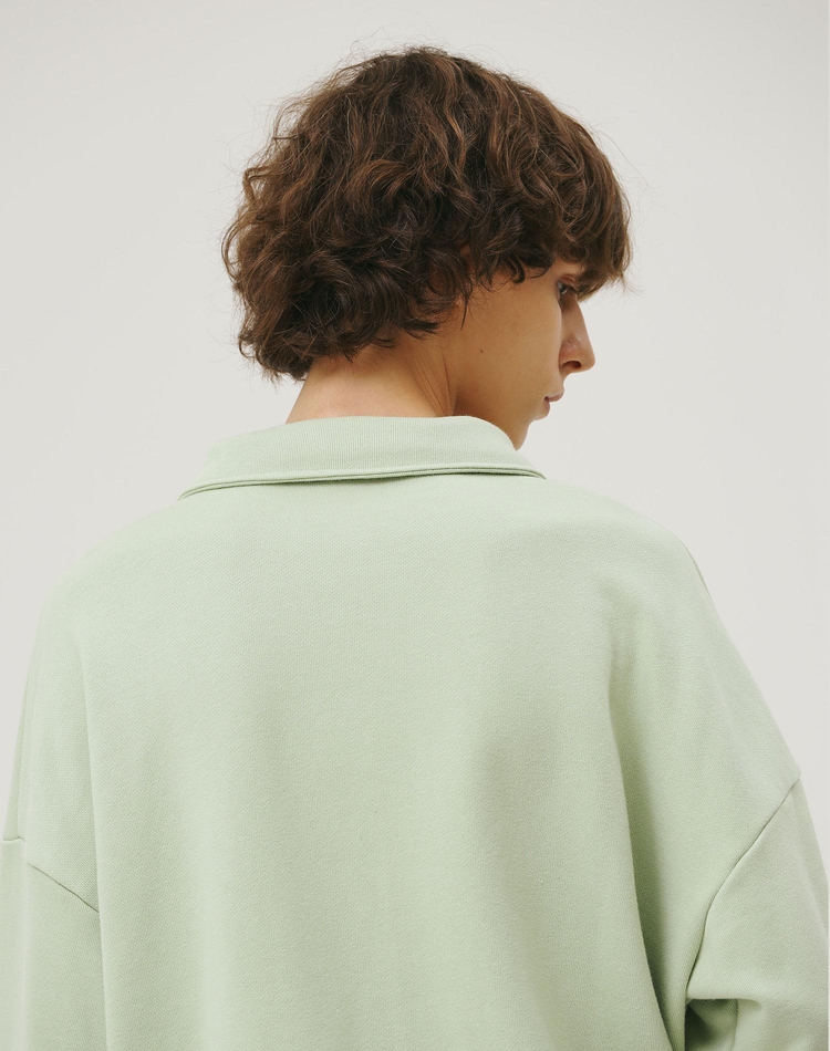 UNISEX HALF ZIP UP GREEN