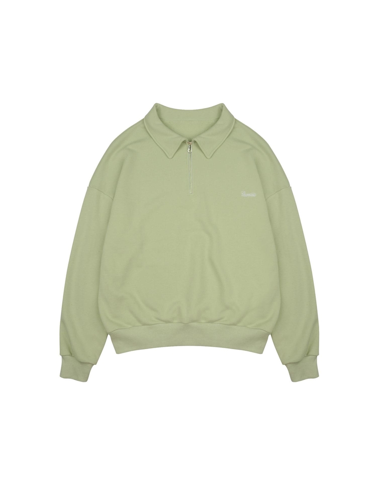 UNISEX HALF ZIP UP GREEN