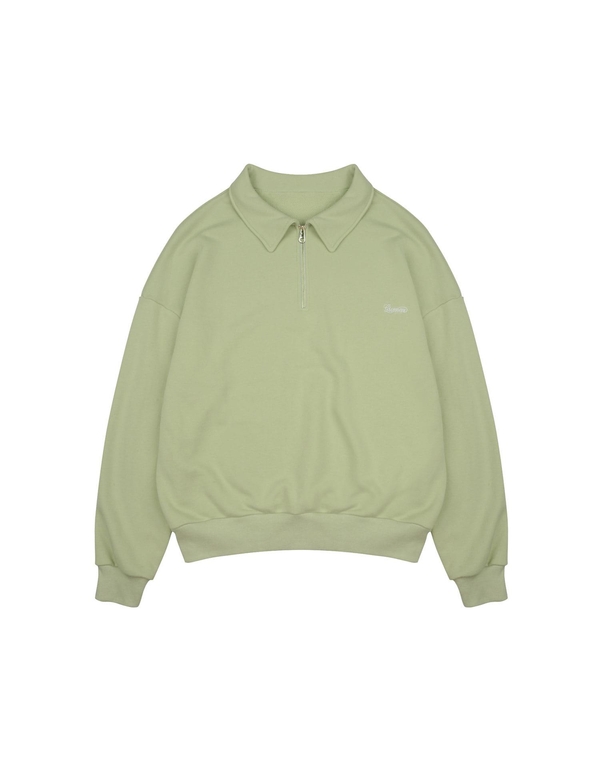 UNISEX HALF ZIP UP GREEN