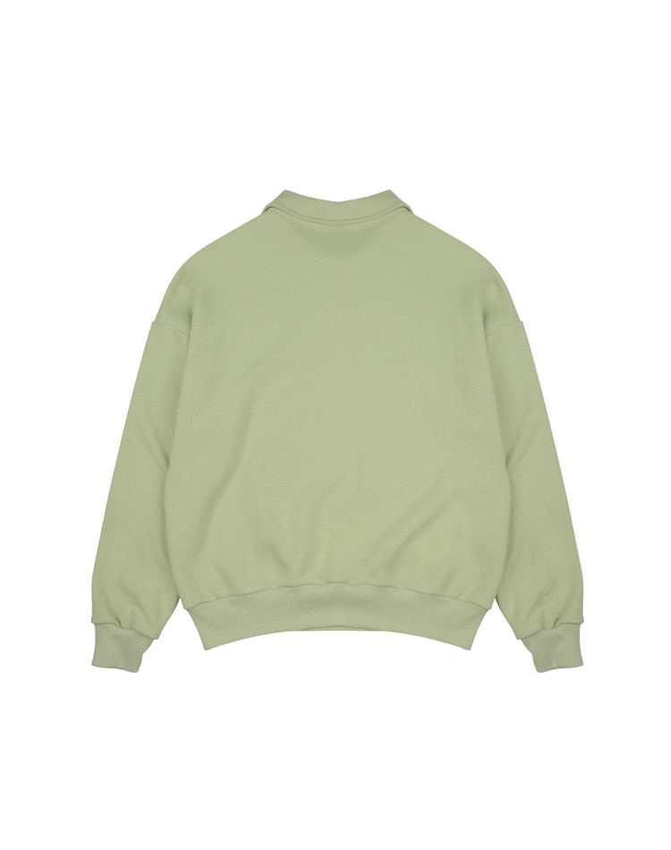 UNISEX HALF ZIP UP GREEN