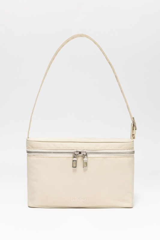 nylon shoulder and tote bag (cream beige)