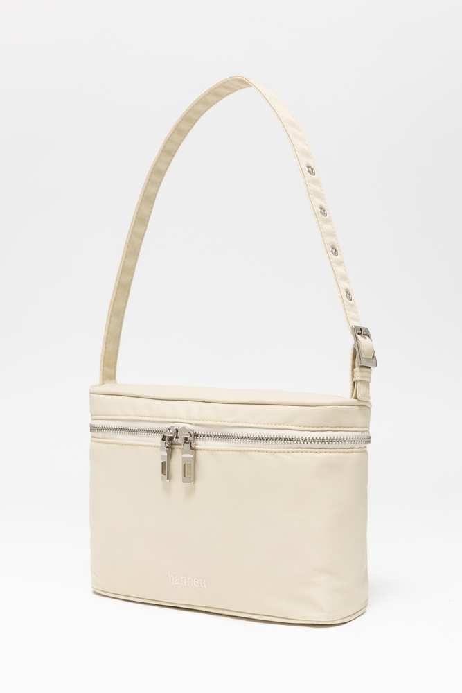 nylon shoulder and tote bag (cream beige)