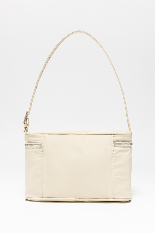 nylon shoulder and tote bag (cream beige)