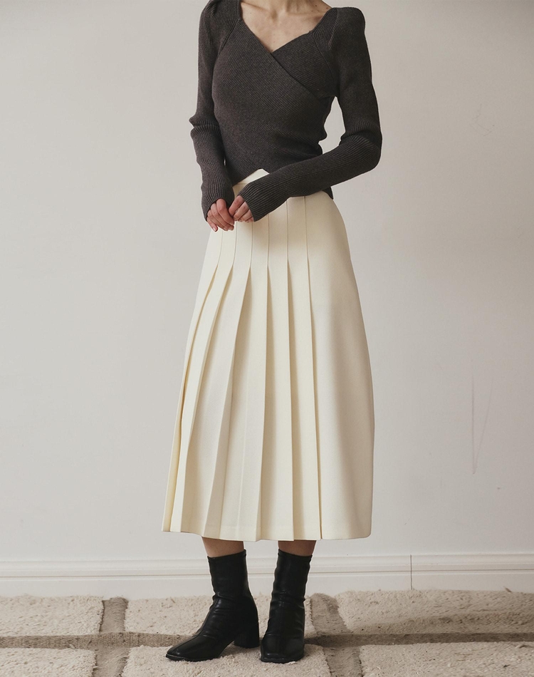 TAILOR LONG SKIRT IVORY