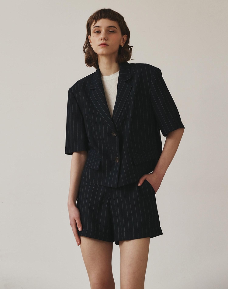 STRIPE JACKET NAVY