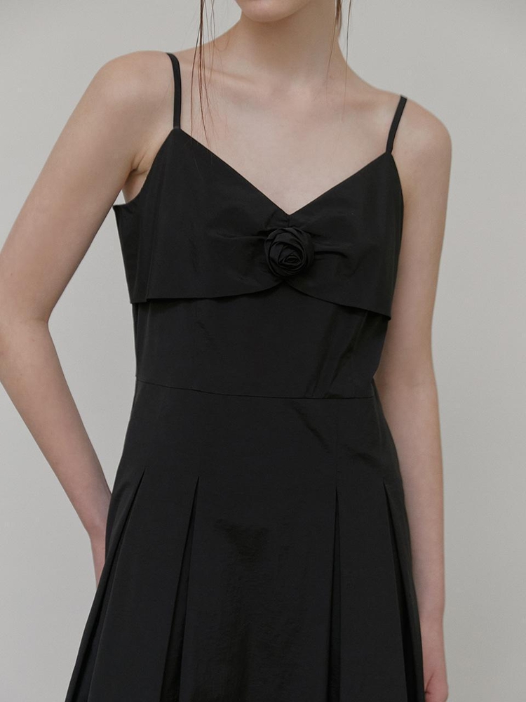 Slip Corsage Dress, Black