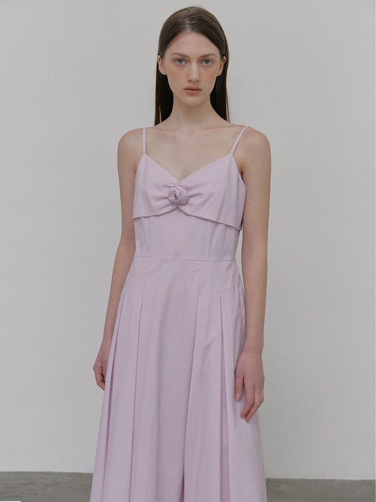 Slip Corsage Dress, Lavender Pink