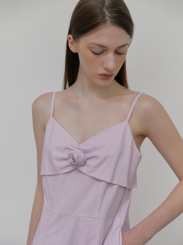 Slip Corsage Dress, Lavender Pink