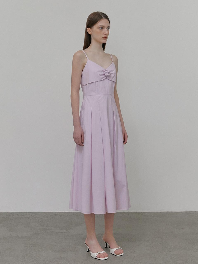 Slip Corsage Dress, Lavender Pink