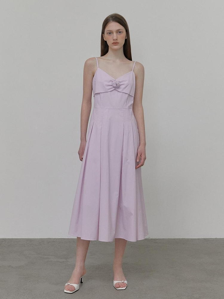 Slip Corsage Dress, Lavender Pink