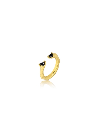 LOVE RING(black)(silver925&18k gold plated)