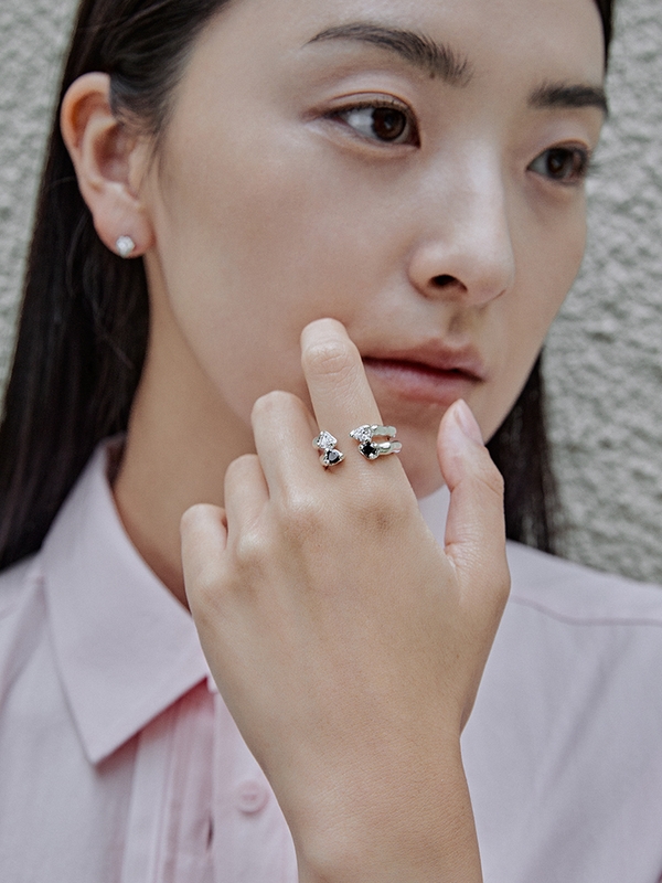 LOVE RING(black)(silver925)