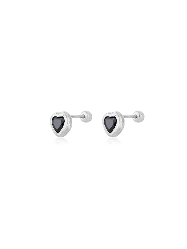 UGLY LOVE EARRING(black)(silver925)