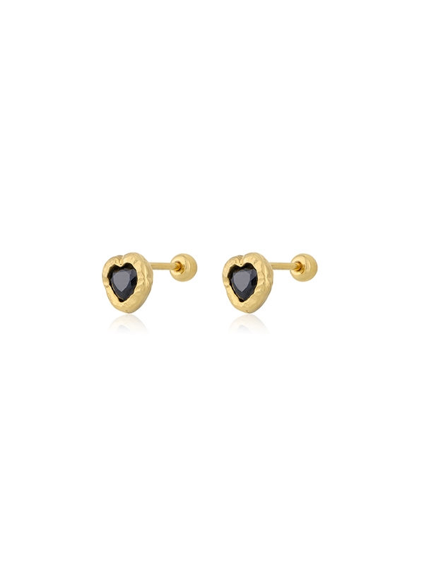 UGLY LOVE EARRING(black)(silver925&18k gold plated)