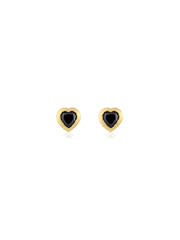 PURE LOVE EARRING(black)(silver925&18k gold plated)