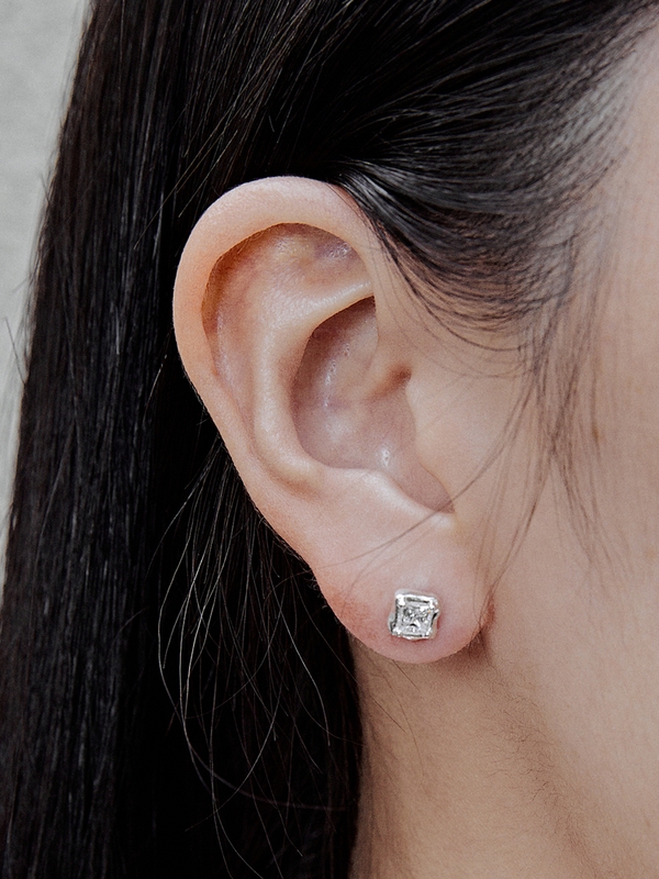 ICE EARRING(white)(silver925)