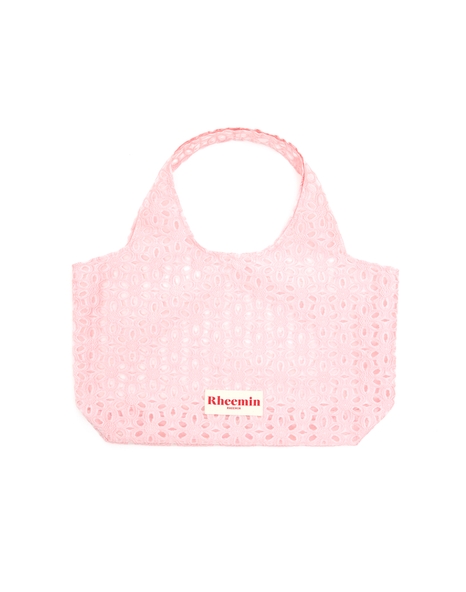 Flower jacquard shopper - LIGHT PINK