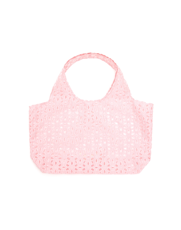 Flower jacquard shopper - LIGHT PINK