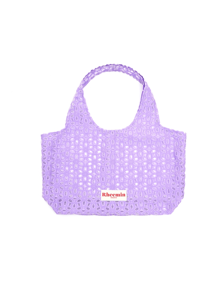 Flower jacquard shopper - LAVENDER