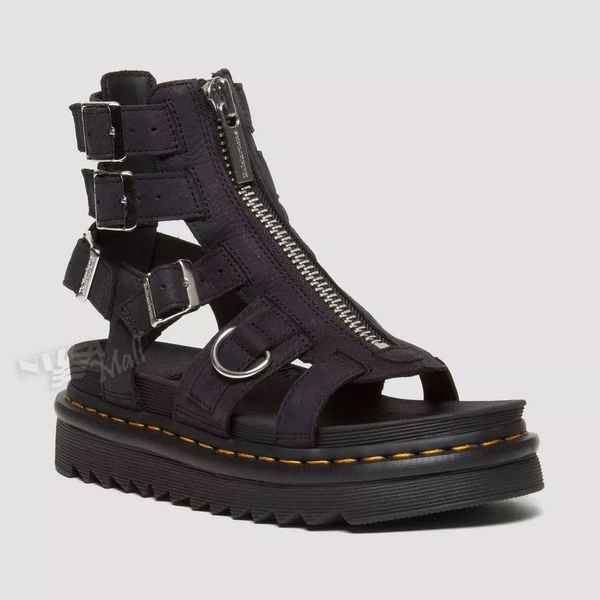 닥터마틴 NA 올슨 버클 오픈 토 샌들 31542057 DR. MARTENS OLSON TUMBLED NUBUCK LEATHER GLADIATOR ZIP SANDALS