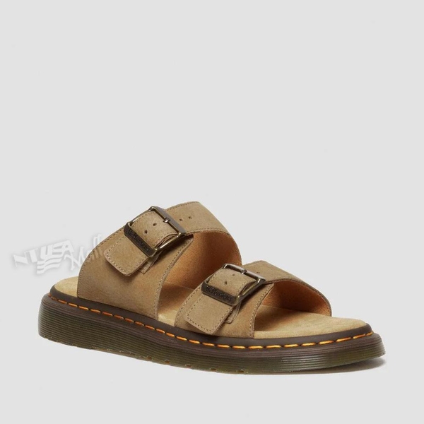 닥터마틴 NA 조셉 샌들 누벅 탄브라운 31572439 DR. MARTENS UNISEX JOSEF NUBUCK LEATHER BUCKLE SLIDE SANDALS