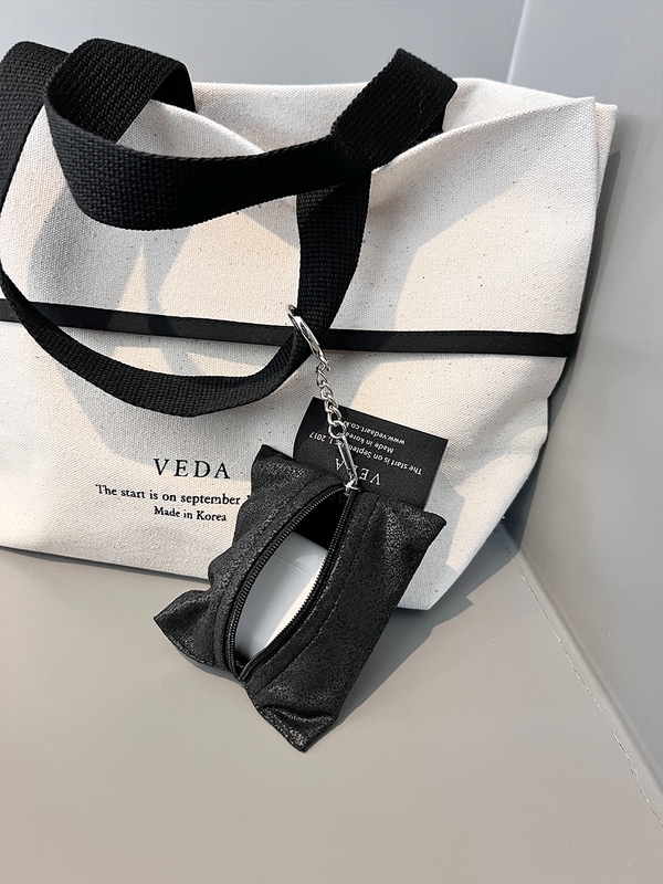 베다 미니파우치 키링_크랙 블랙 Veda pouch mini keyring [crack black]