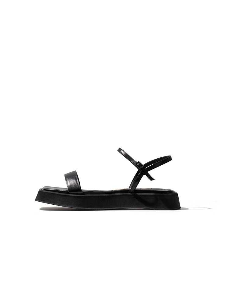 Black 410C  comfy sandals_3cm