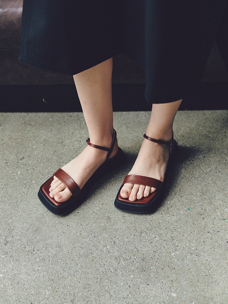 Brown 410C  comfy sandals_3cm