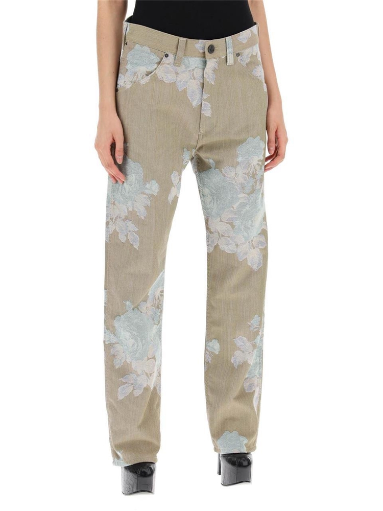 비비안웨스트우드 SS24 floral jacquard ranch jeans 3902000NW00RN