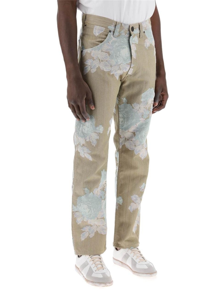 비비안웨스트우드 SS24 floral jacquard ranch jeans 3902000NW00RN