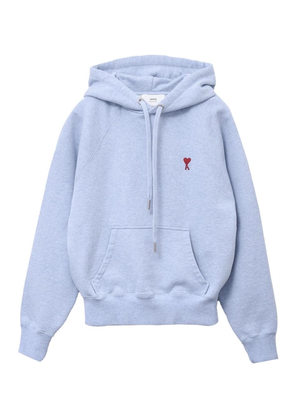 아미 (W) 하트로고 후드 USW205.747 HEATHER CASHMERE BLUE